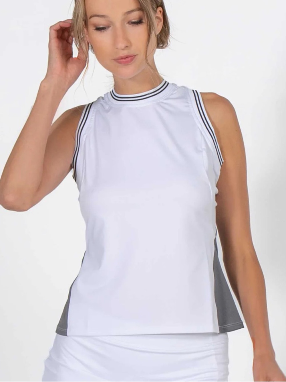 Inphorm Ace Your Game Racerback Performance Tank White/Onyx Combo XS